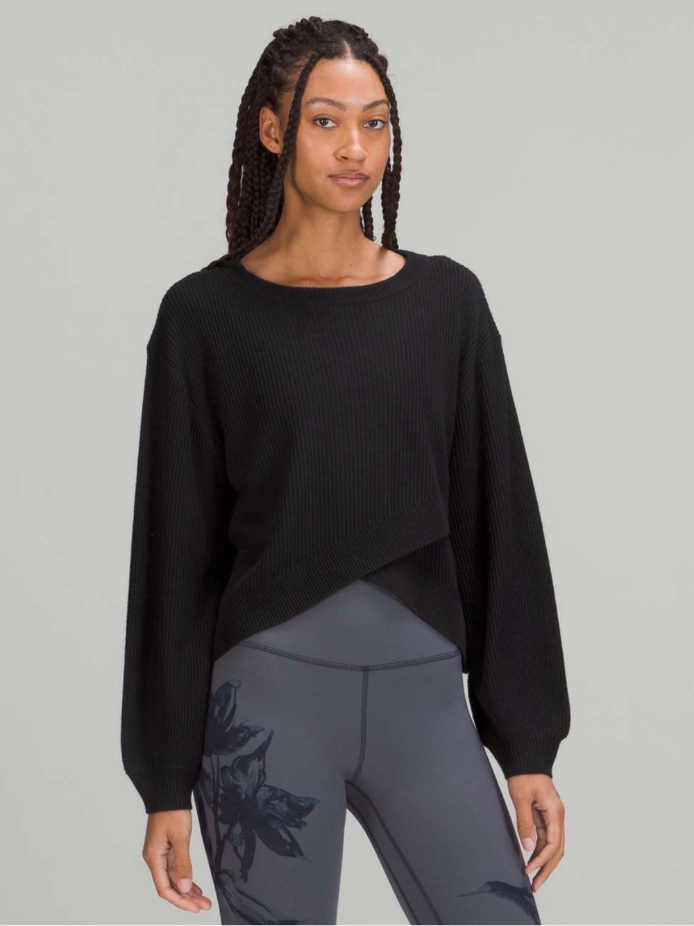 Lululemon Womens Reversible Crossover Sweater Black